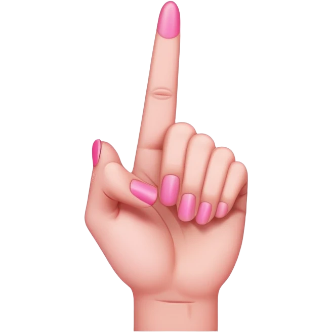pink middle finger emoji