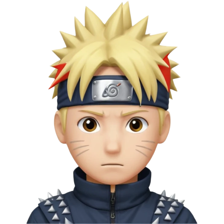 a boy with naruto hair emoji