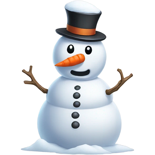 Snowman without nose emoji