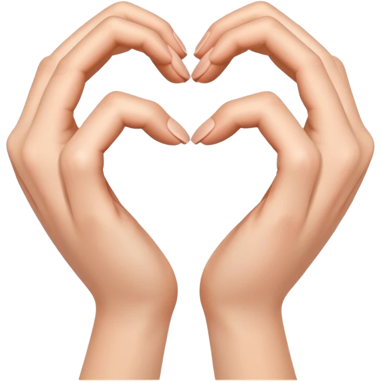 Two thumbs making a heart emoji