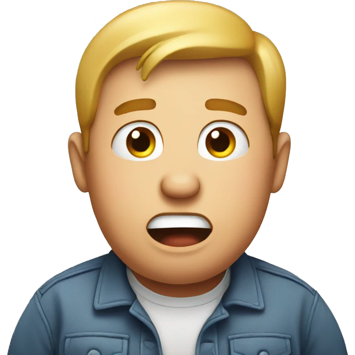 Fat surprised person emoji
