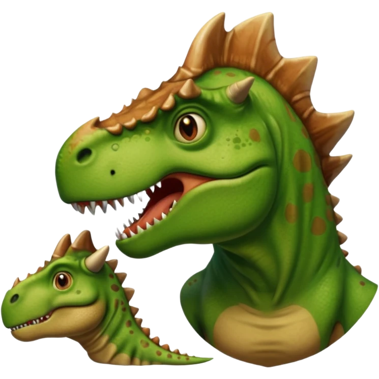 Ein trex  verliebt in einen triceratops  emoji