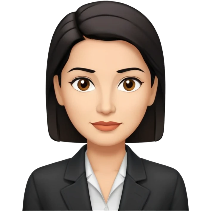 Slightly older attractive broad-shouldered Hispanic TV presenter in late 40s, light brown complexion, square face with defined jawline, short straight black hair combed back with faded sides, friendly expression, unbuttoned black jacket with white shirt emoji