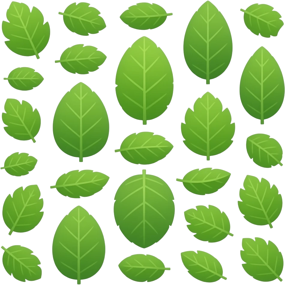 ponlo un poquito mas verde y pedacitos pequeños de ojas verdes emoji