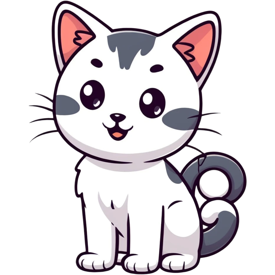 cute playful cat with big eyes emoji