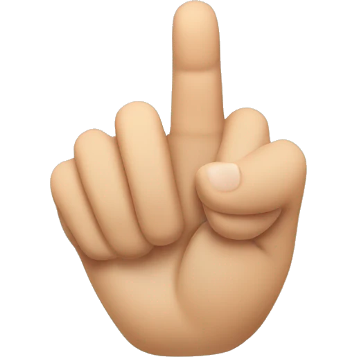 Hand gesture with thumb and forefinger in the form of the letter L emoji