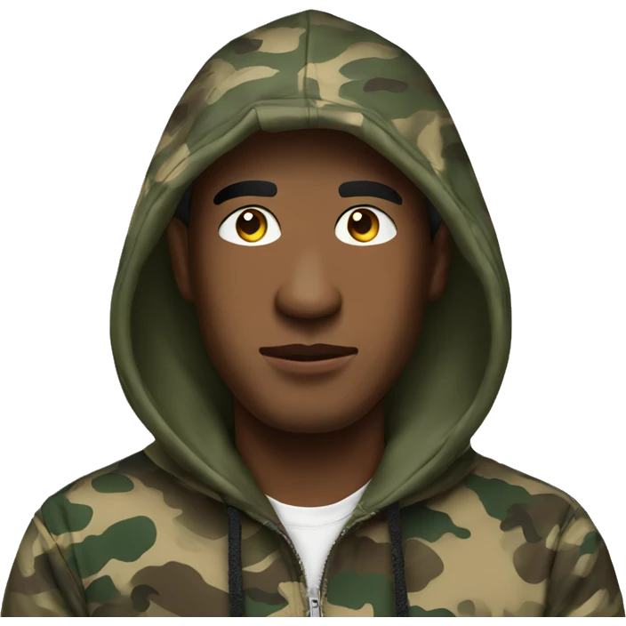Man wears bape hoodie  emoji