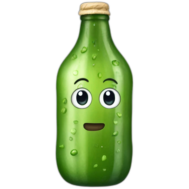 Bottle of cucumber bitter emoji