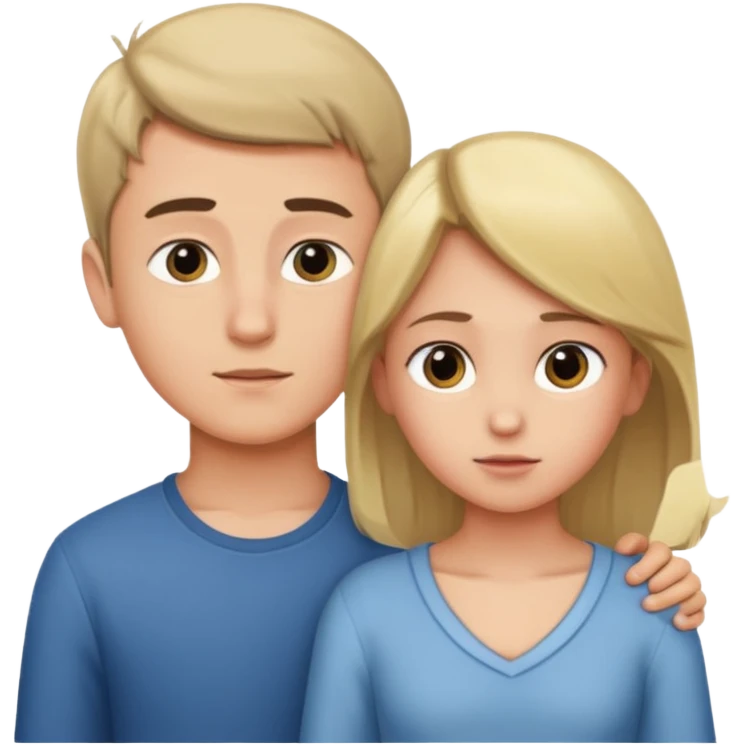 One boy looking at the girls chest  emoji