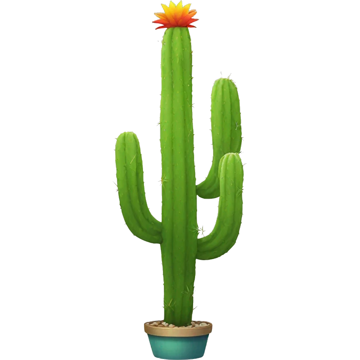 Rainbow cactus emoji