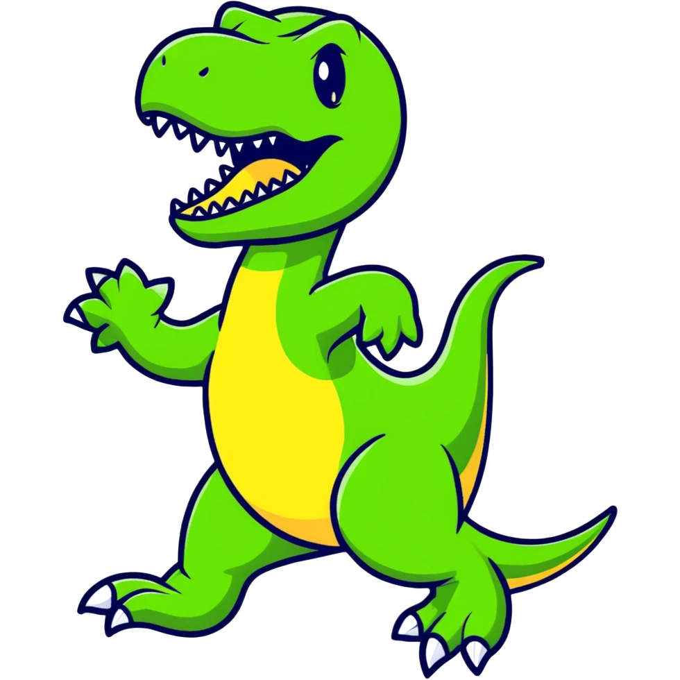 Dinosaur dancing emoji