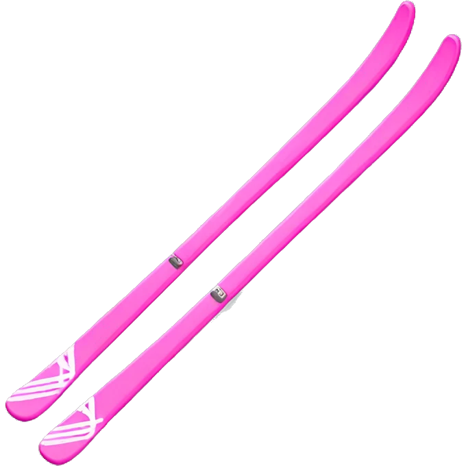 Pink skis  emoji