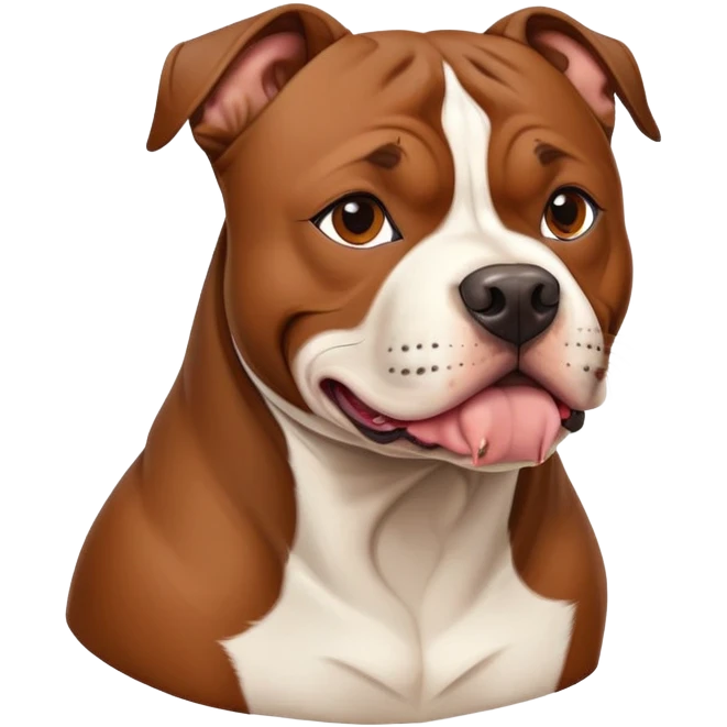 muscular Staffordshire Bull Terrier dog with short coat, broad head, and strong jaw emoji