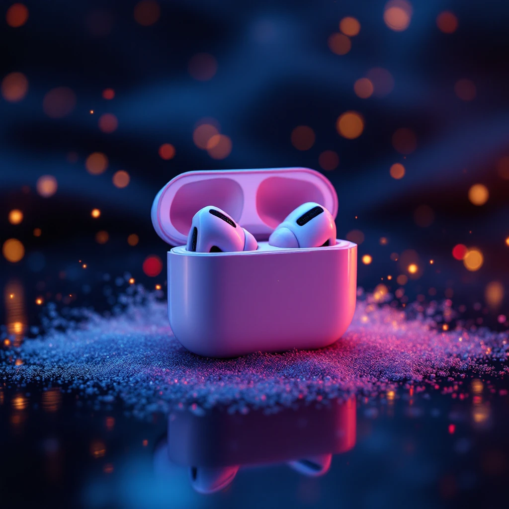 cinematic still of a airpods emoji