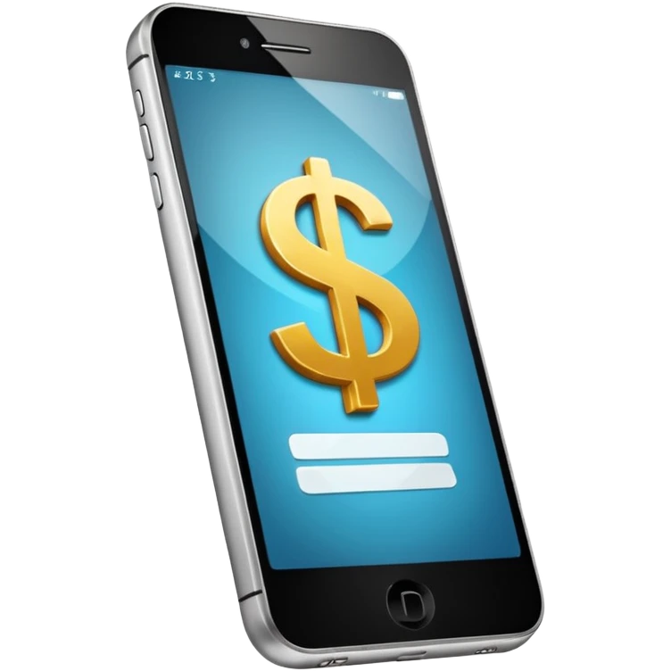 can you make a phone with an app on the screen that has a money sign emoji