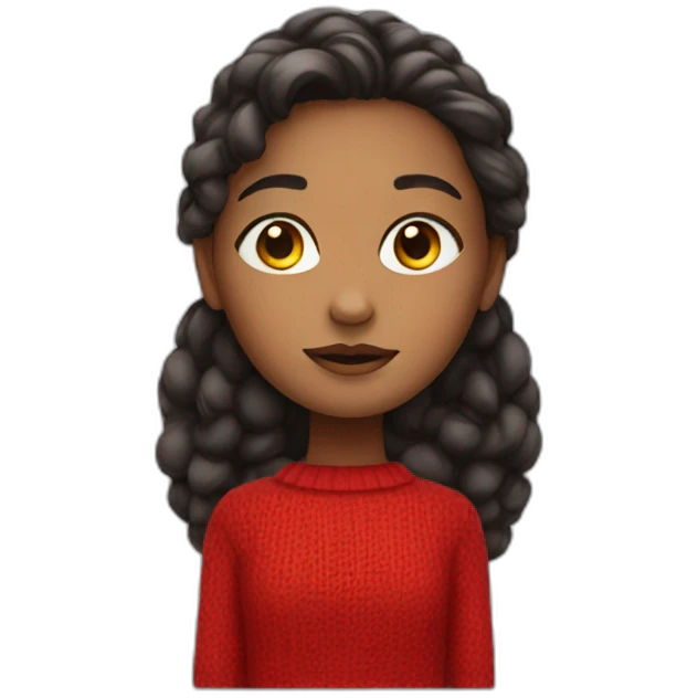 Girl in red sweater emoji