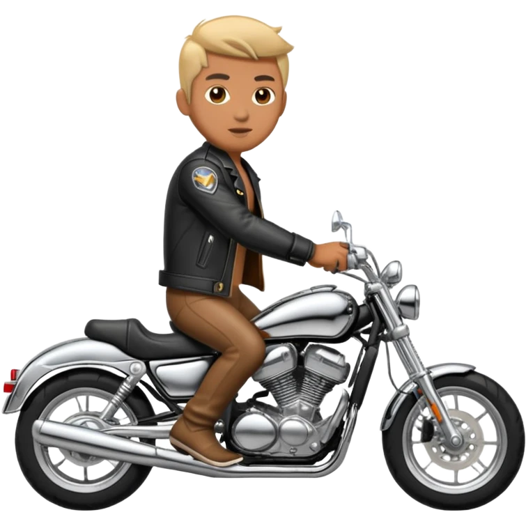 Uomo su moto naked emoji