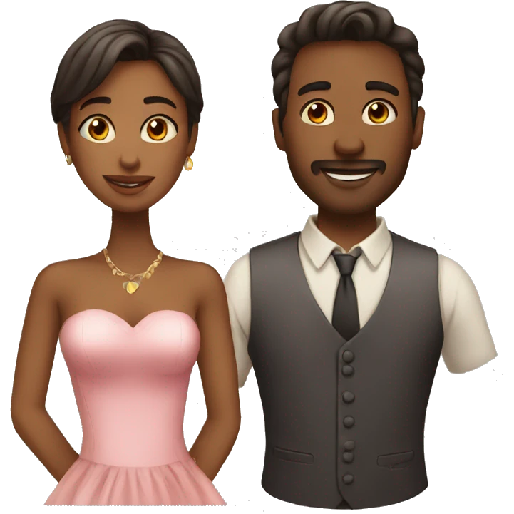 man and women romantic emoji