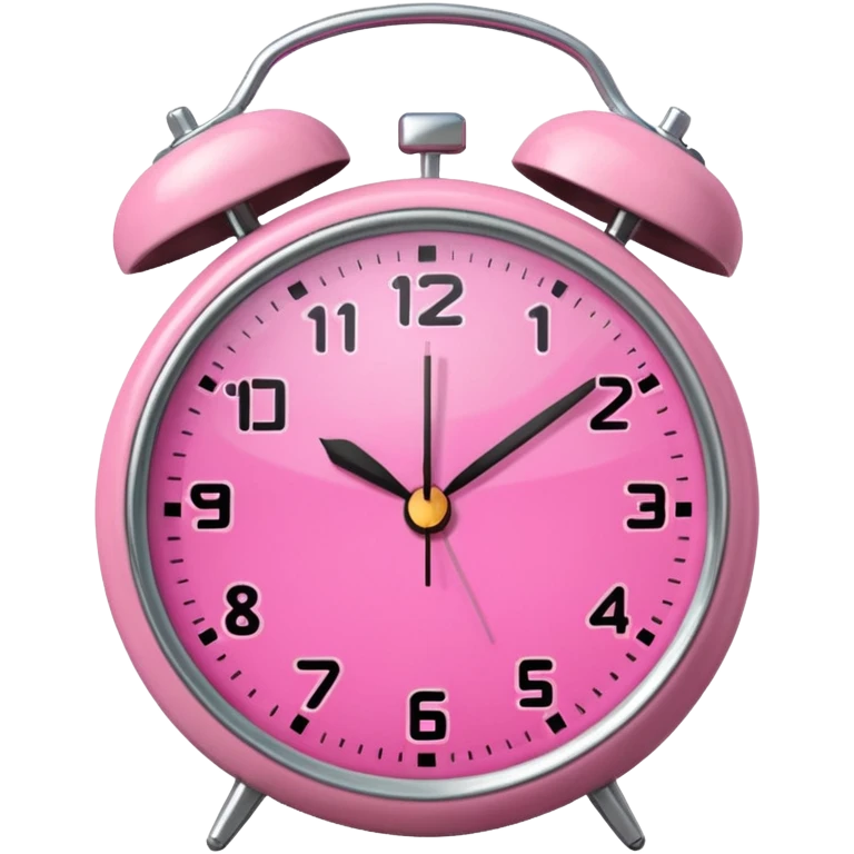 alarm oclock aesthetic and ios.18.1 and to show six in the morning color pink no hands clock alarm oclock emoji