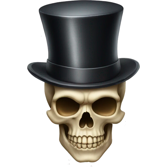 Skull with a top hat emoji