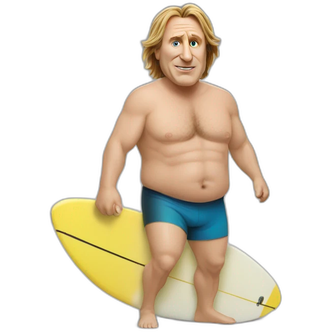 Depardieu fait du surf emoji