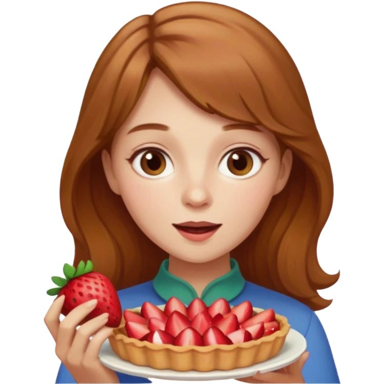 Madeline ( Celeste) en train de manger la tarte à la fraise  emoji