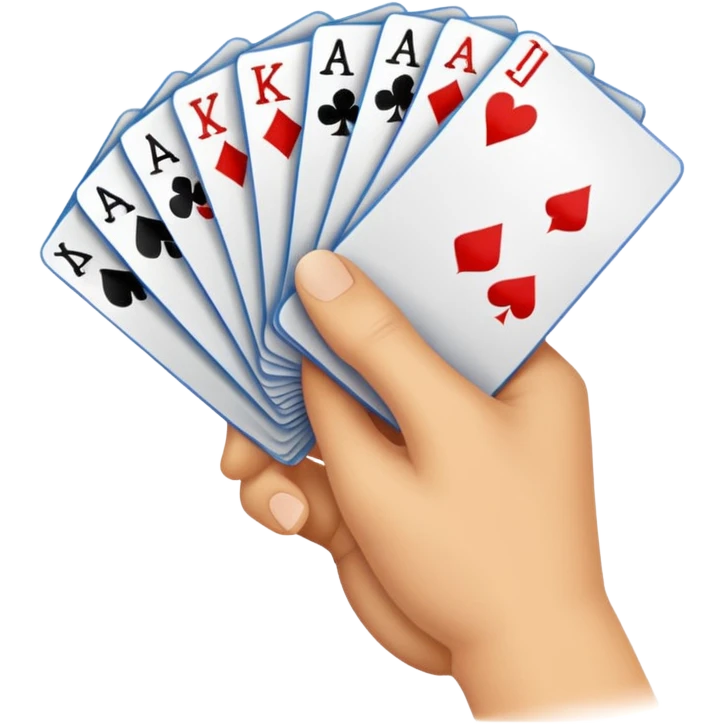 Shuffling a desk of cards emoji
