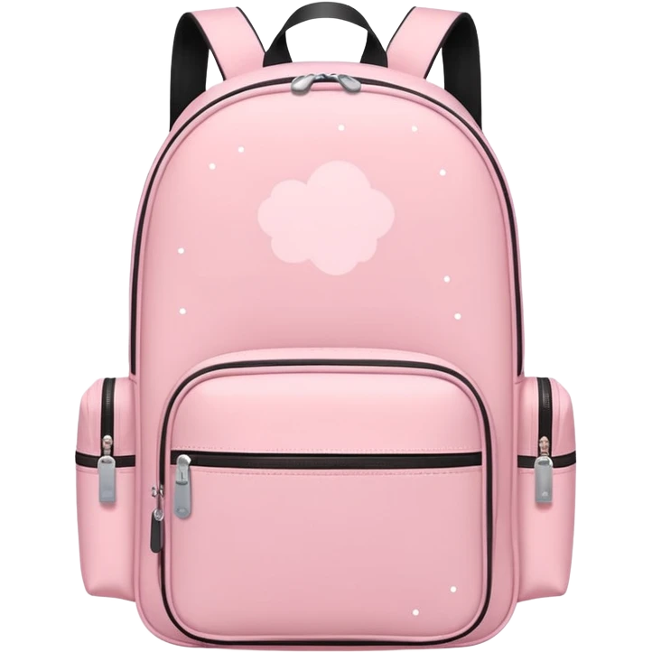 Pack & Go
 travel backpack with small sparkles around it, symbolizing excitement for a new journey. Simple flat style, pastel tones, white background. emoji