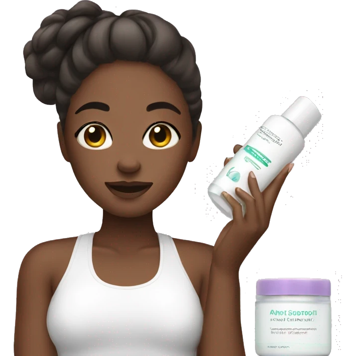 Girl doing skincare emoji
