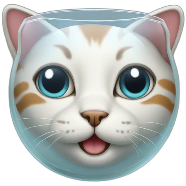 cat in glass emoji