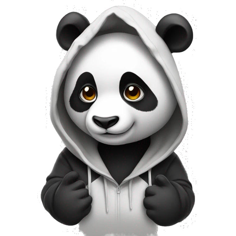 Panda wearing a hoodie emoji