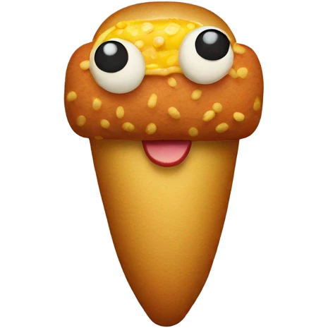 Corndog with a wool sweater emoji