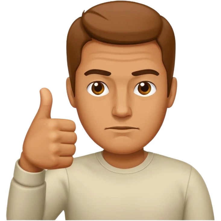 man giving a thumbs-down emoji