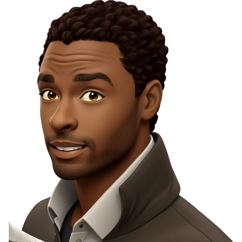 smiling dark-skinned male portrait emoji