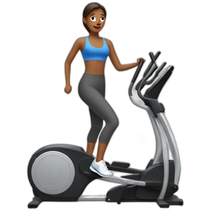 exercise elliptical woman emoji
