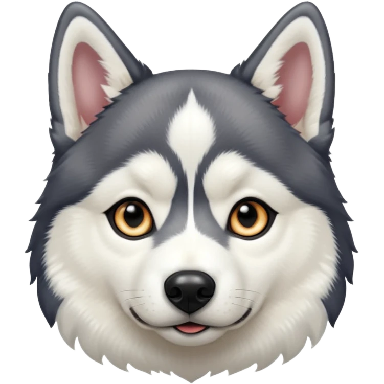Siberian husky black and white emoji