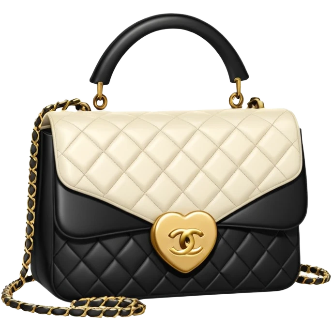 chanel heart white color bag emoji