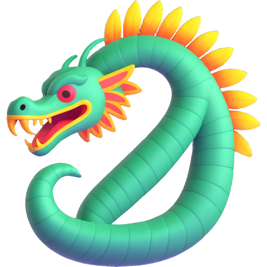 Quetzalcoatl feathered serpent emoji