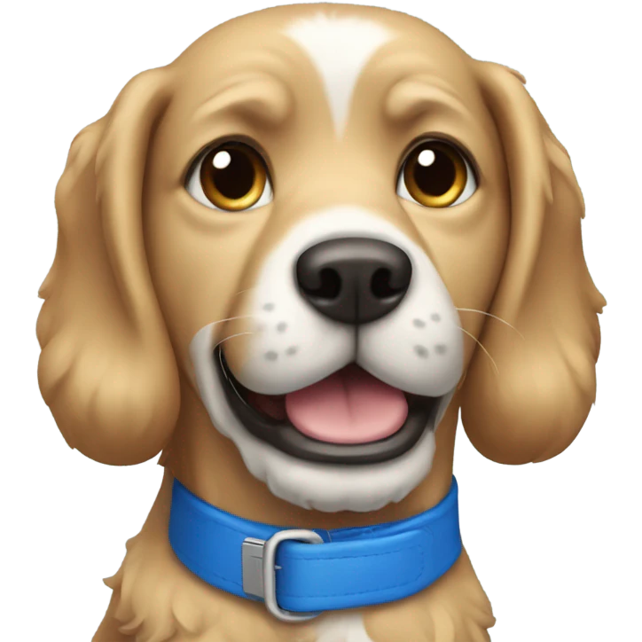 dog fullbody with blue collar  emoji