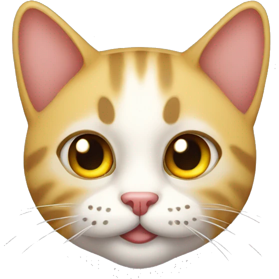 Gato con los ojos corazon amarillo  emoji