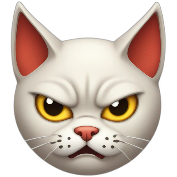 Cat angry devil emoji