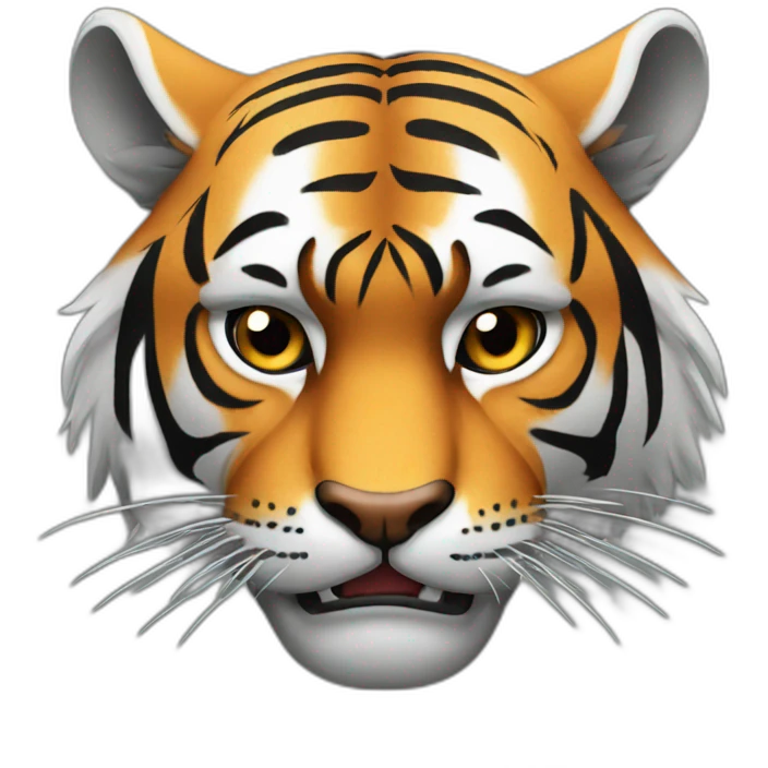 Angry tiger head emoji