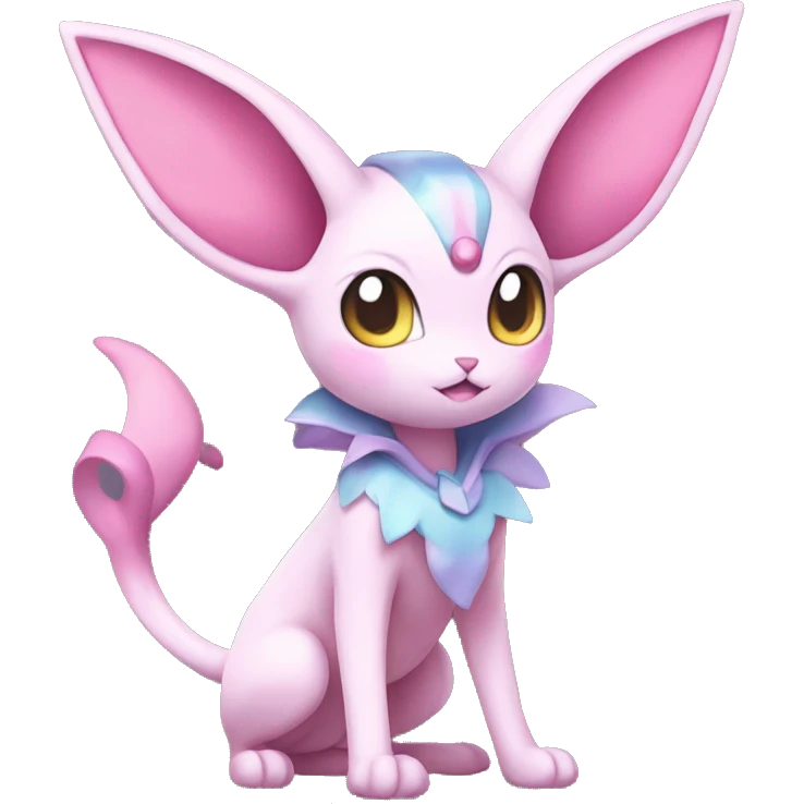 Kawaii Sylveon-Espeon-Pokémon full body emoji