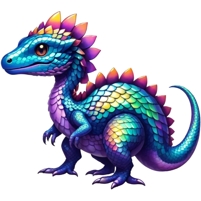 Vibrant dark dull Randomly-colored sparkly exotic Fakémon-creature emoji
