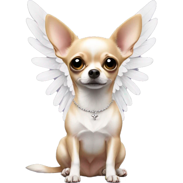 Chihuahua with angel wings  emoji