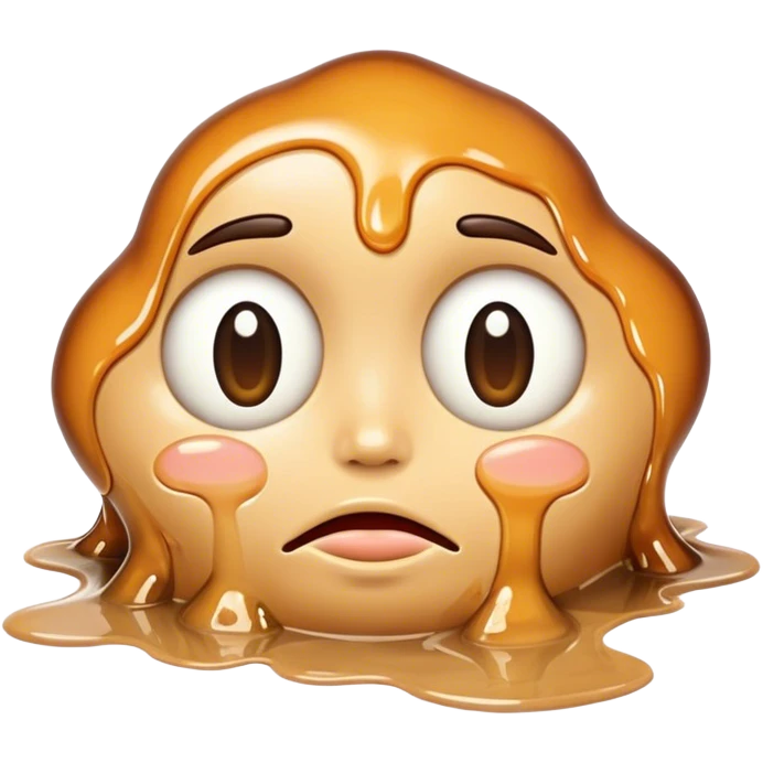 Melting Face (fully melted into a puddle) 😵‍💫🌊 emoji