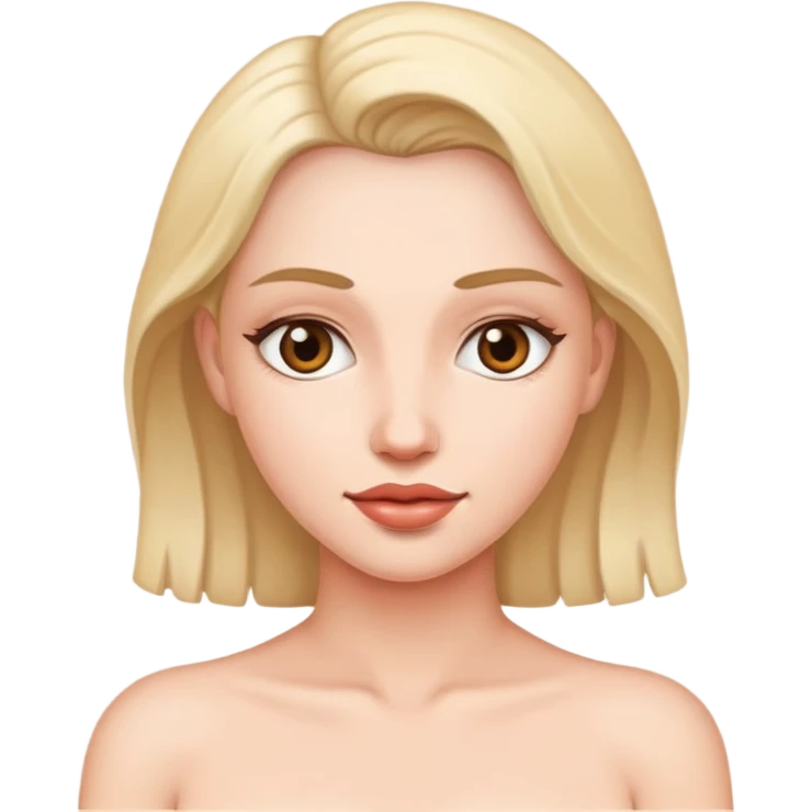 a completely naked woman without underwear emoji