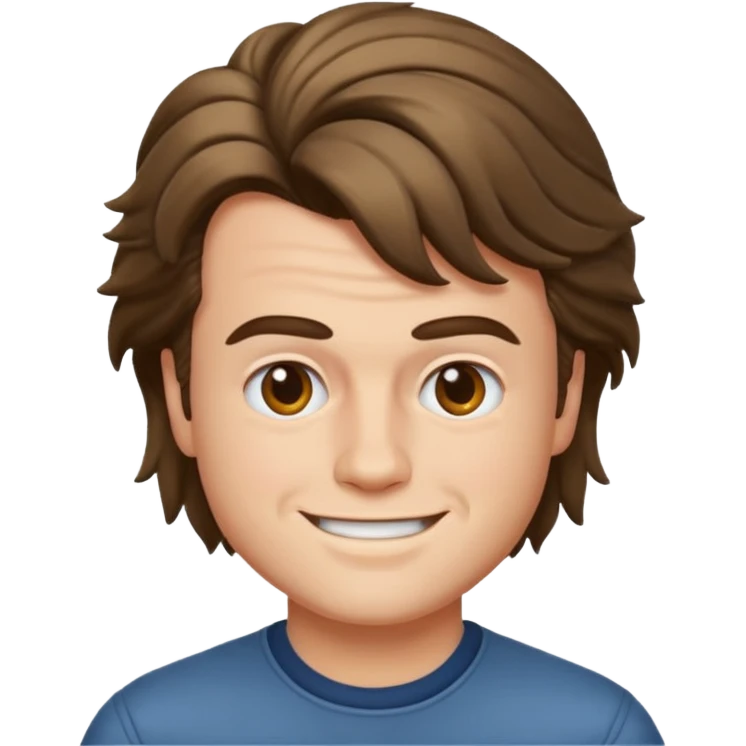 Steve harrington emoji with much hair and more expressful eyebrows emoji