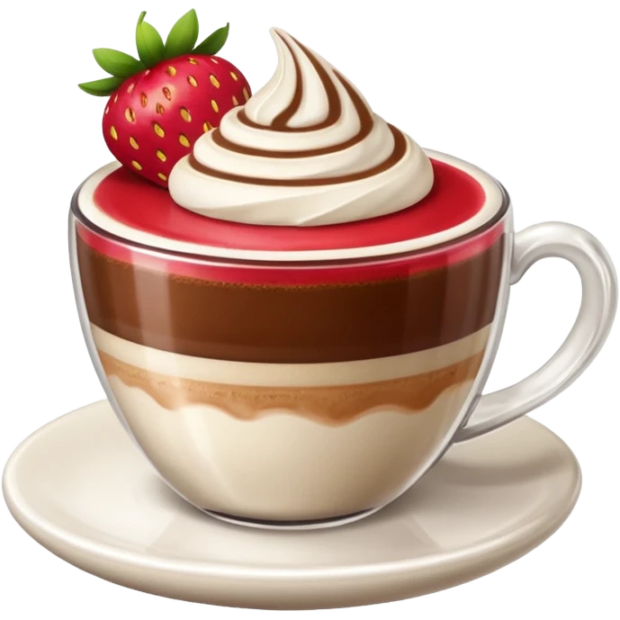 cappucino de morango 🍫 com moranguinho emoji
