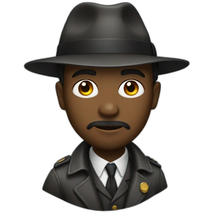 Black man detective emoji